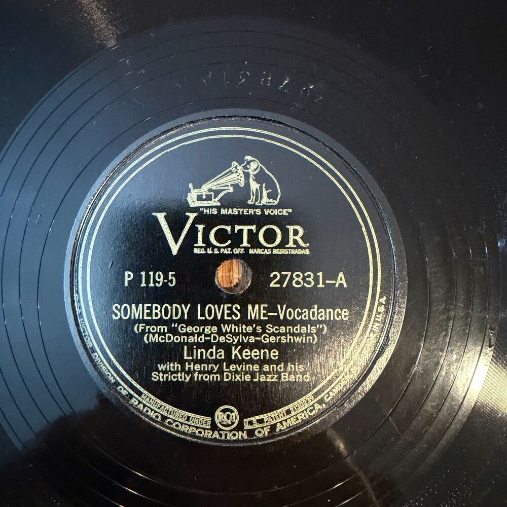 Victor 27831 Linda Keene Somebody Loves Me Shine 78 RPM Jazz 1942 Tested